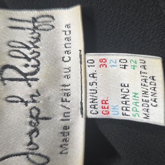 Joseph Ribkoff Dress Sheath Sleeveless Tiered Ruffle ALine Chiffon Black 10 - Picture 4 of 4